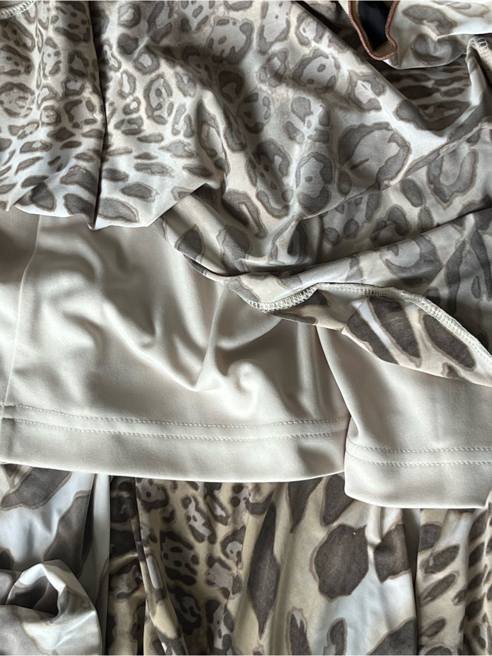 Never worn animal print slip dress with uneven him - Picture 4 of 4